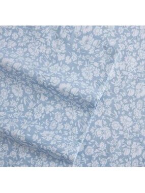 Laura Ashley ~ QUEEN ~ Heirloom Ditzy Blue Floral ~ 3 Pc. Sheet Set 100% Cotton